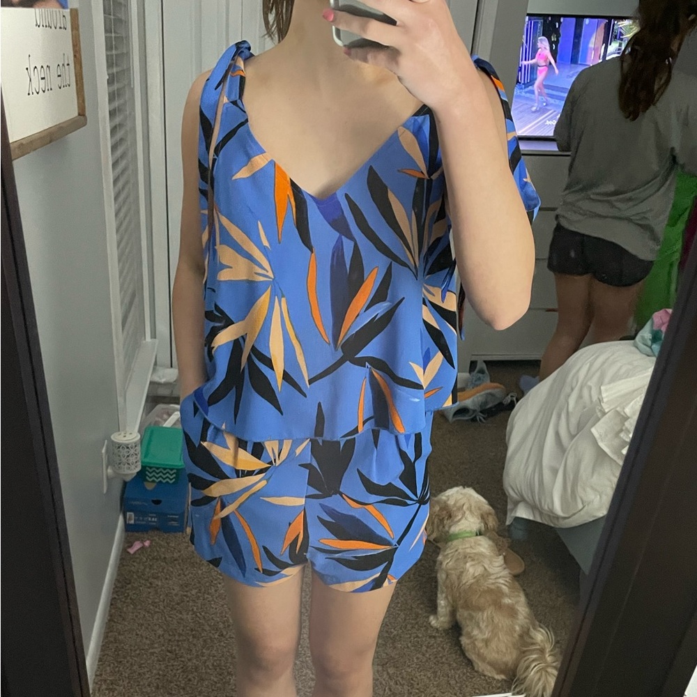 blue romper